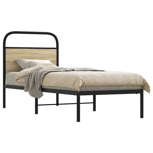 Bed Frame Without Mattress 80x200 cm Sonoma Oak Engineered Wood