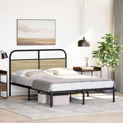 Bed Frame Without Mattress 140x200 cm Sonoma Oak Engineered Wood