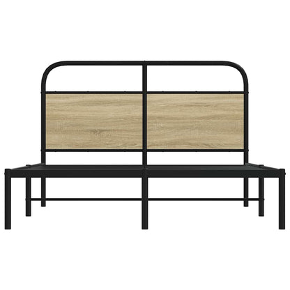 Bed Frame Without Mattress 140x200 cm Sonoma Oak Engineered Wood