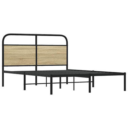 Bed Frame Without Mattress 140x200 cm Sonoma Oak Engineered Wood