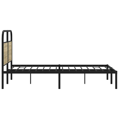 Bed Frame Without Mattress 140x200 cm Sonoma Oak Engineered Wood