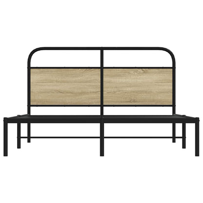 Bed Frame Without Mattress 150x200 cm King Size Sonoma Oak Engineered Wood