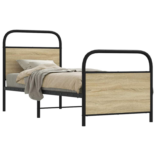 Bed Frame Without Mattress 80x200 cm Sonoma Oak Engineered Wood