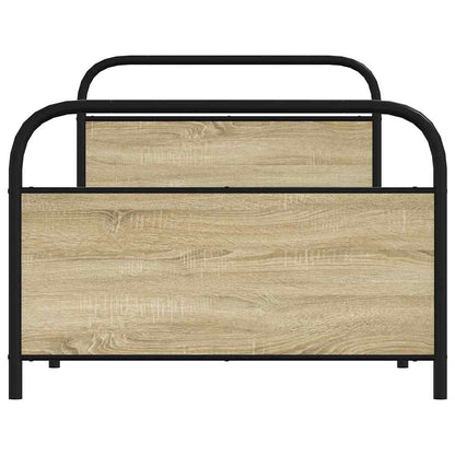 Bed Frame Without Mattress 107x203 cm Sonoma Oak Engineered Wood