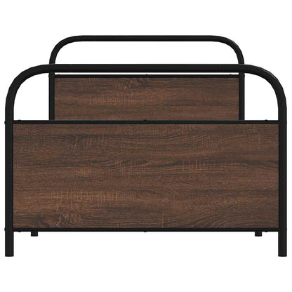 Bed Frame Without Mattress 100x200 cm Brown Oak Engineered Wood