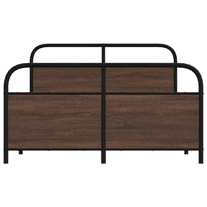 Bed Frame Without Mattress 120x200 cm Brown Oak Engineered Wood