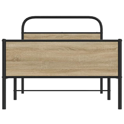 Bed Frame without Mattress 90x190 cm Sonoma Oak Engineered Wood