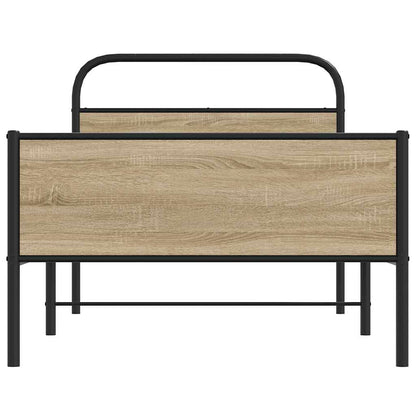 Bed Frame without Mattress 100x200 cm Sonoma Oak Engineered Wood