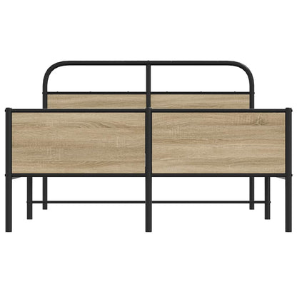 Bed Frame without Mattress 120x200 cm Sonoma Oak Engineered Wood