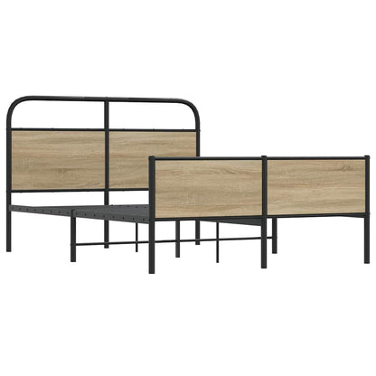 Bed Frame without Mattress 140x200 cm Sonoma Oak Engineered Wood