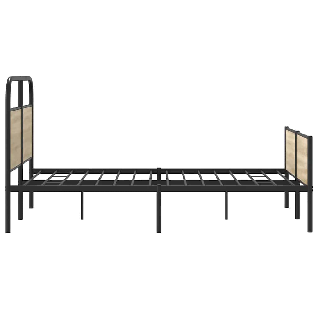 Bed Frame without Mattress 140x200 cm Sonoma Oak Engineered Wood