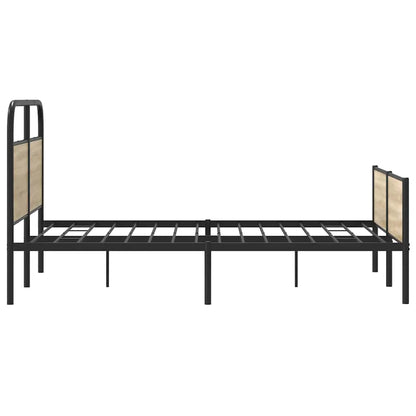 Bed Frame without Mattress 140x200 cm Sonoma Oak Engineered Wood