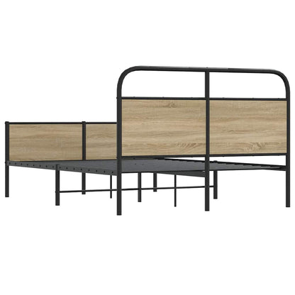 Bed Frame without Mattress 140x200 cm Sonoma Oak Engineered Wood