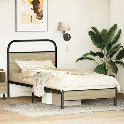 Bed Frame without Mattress 80x200 cm Sonoma Oak Engineered Wood
