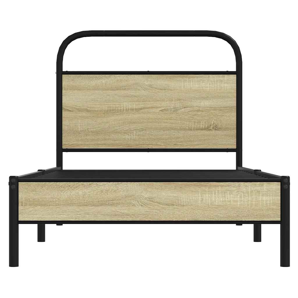 Bed Frame without Mattress 80x200 cm Sonoma Oak Engineered Wood
