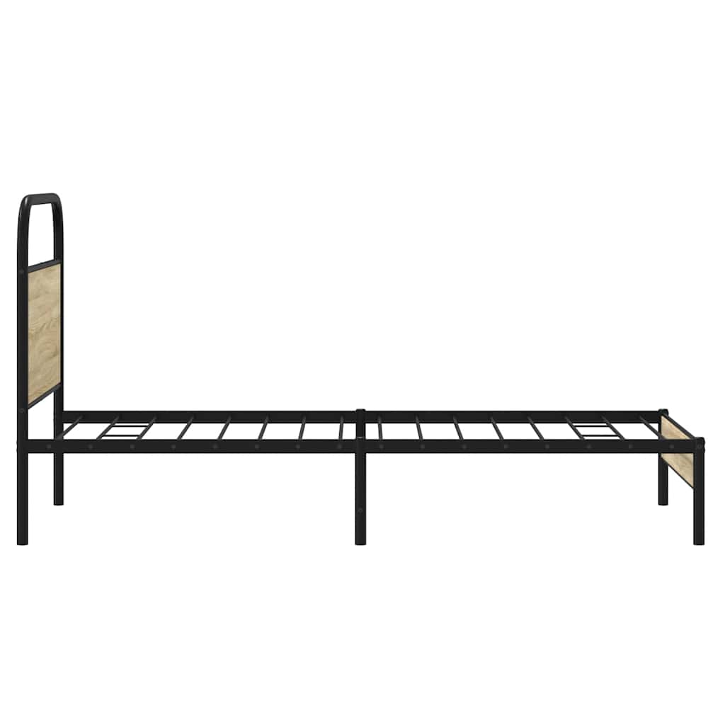 Bed Frame without Mattress 80x200 cm Sonoma Oak Engineered Wood