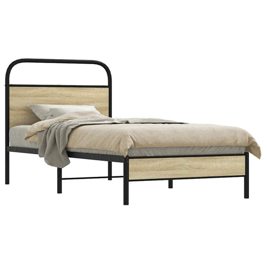 Bed Frame without Mattress 80x200 cm Sonoma Oak Engineered Wood