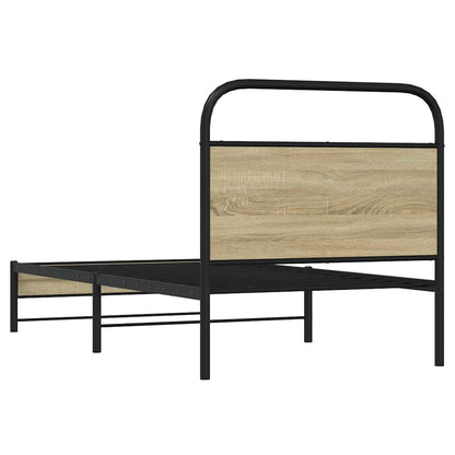 Bed Frame without Mattress 80x200 cm Sonoma Oak Engineered Wood