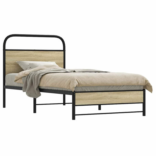 Bed Frame without Mattress 80x200 cm Sonoma Oak Engineered Wood
