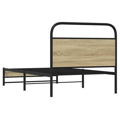 Bed Frame without Mattress 90x200 cm Sonoma Oak Engineered Wood
