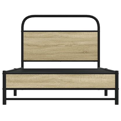 Bed Frame without Mattress 107x203 cm Sonoma Oak Engineered Wood