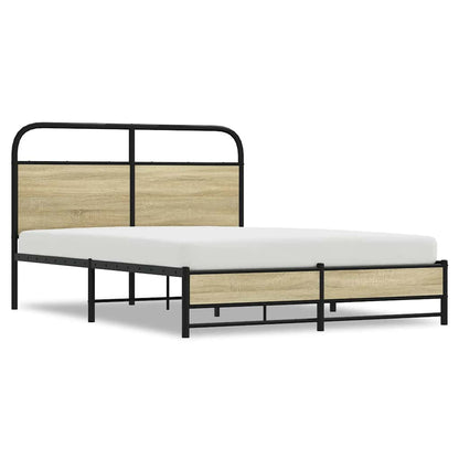 Bed Frame without Mattress 120x200 cm Sonoma Oak Engineered Wood