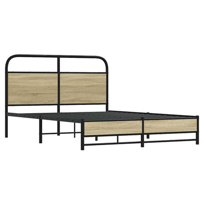 Bed Frame without Mattress 120x200 cm Sonoma Oak Engineered Wood