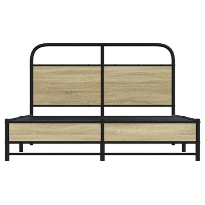Bed Frame without Mattress 120x200 cm Sonoma Oak Engineered Wood