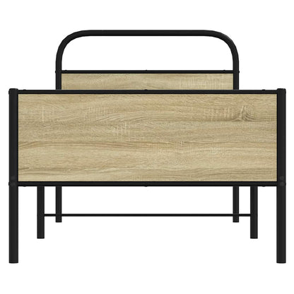Bed Frame without Mattress 80x200 cm Sonoma Oak Engineered Wood