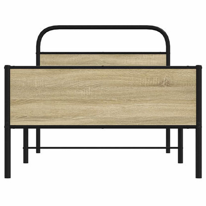 Bed Frame without Mattress 90x200 cm Sonoma Oak Engineered Wood