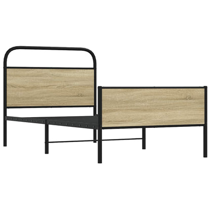 Bed Frame without Mattress 100x190 cm Sonoma Oak Engineered Wood