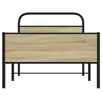 Bed Frame without Mattress 100x190 cm Sonoma Oak Engineered Wood