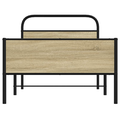 Bed Frame without Mattress 100x200 cm Sonoma Oak Engineered Wood