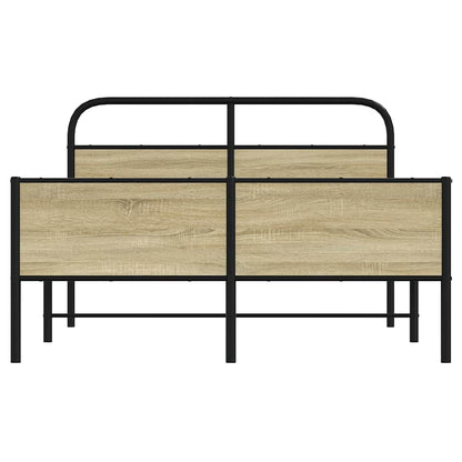 Bed Frame without Mattress 120x190 cm Sonoma Oak Engineered Wood
