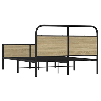 Bed Frame without Mattress 120x190 cm Sonoma Oak Engineered Wood