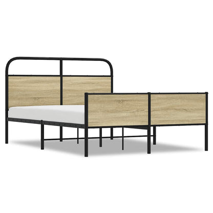 Bed Frame without Mattress 140x200 cm Sonoma Oak Engineered Wood