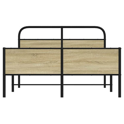 Bed Frame without Mattress 140x200 cm Sonoma Oak Engineered Wood