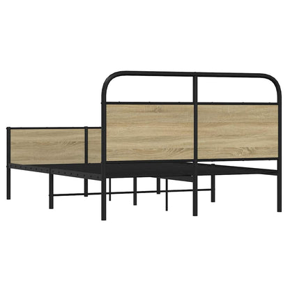 Bed Frame without Mattress 140x200 cm Sonoma Oak Engineered Wood