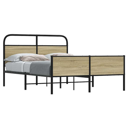 Bed Frame without Mattress 140x200 cm Sonoma Oak Engineered Wood