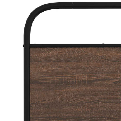 Bed Frame without Mattress 120x190 cm Brown Oak Engineered Wood