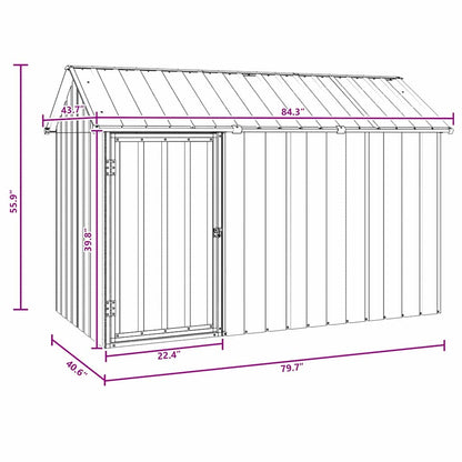 Bird Cage Anthracite 215 x 112 x 141 cm Galvanised steel