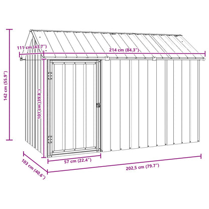 Bird Cage Anthracite 215 x 112 x 141 cm Galvanised steel
