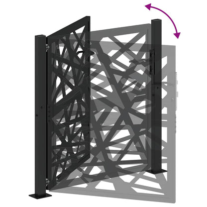 Garden Gate Black 105x106 cm Steel Light Design