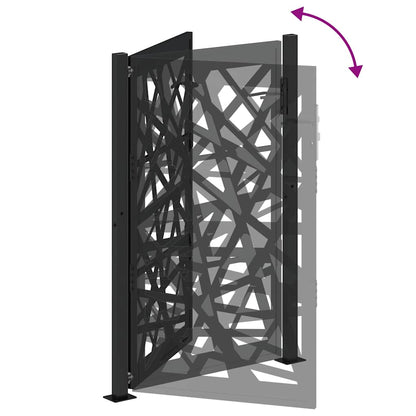 Garden Gate Black 105x155 cm Steel Light Design