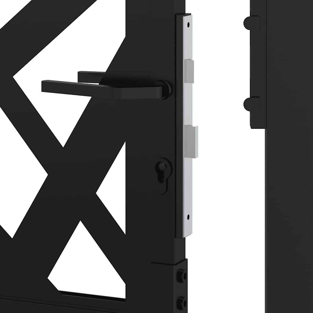 Garden Gate Black 105x155 cm Steel Light Design