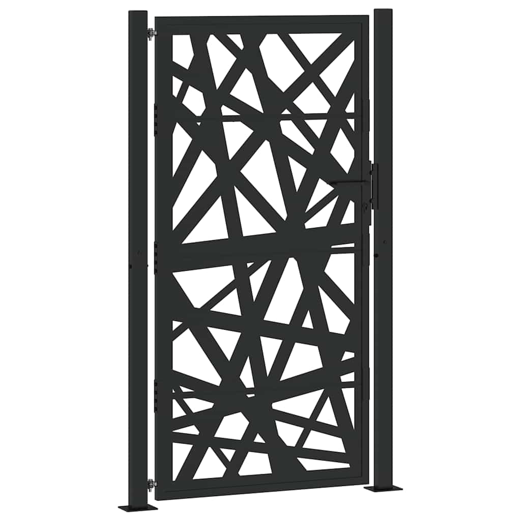 Garden Gate Black 105x180 cm Steel Light Design