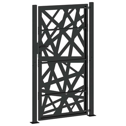 Garden Gate Black 105x180 cm Steel Light Design