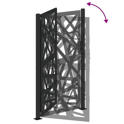 Garden Gate Black 105x180 cm Steel Light Design
