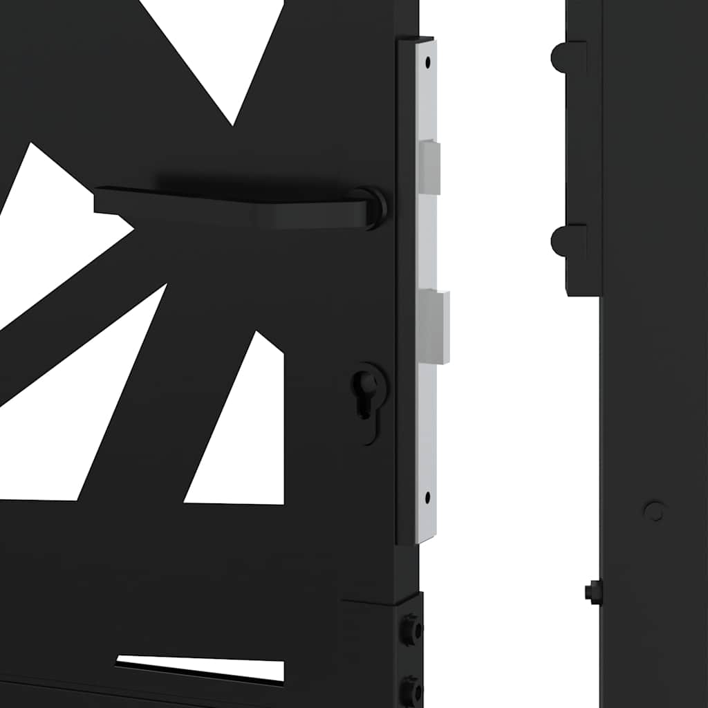 Garden Gate Black 105x180 cm Steel Light Design