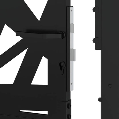 Garden Gate Black 105x180 cm Steel Light Design